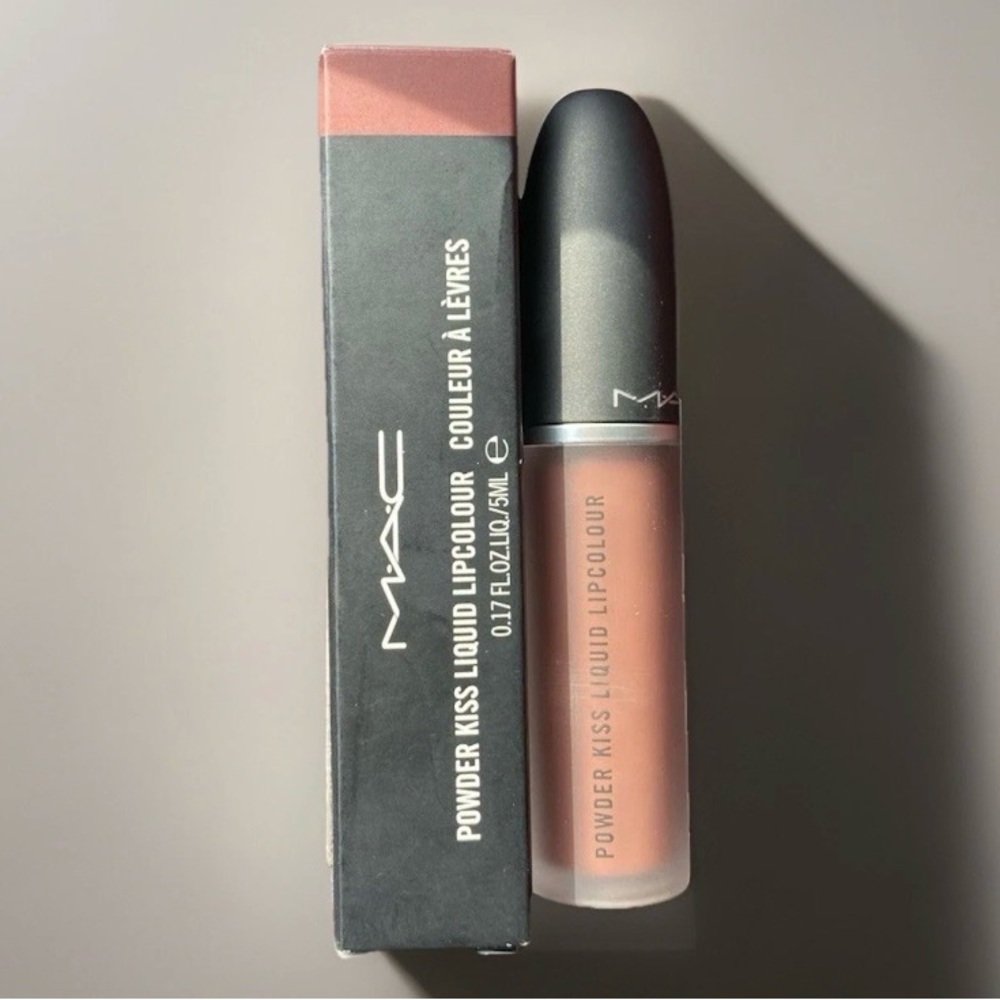 MAC Powder Kiss Liquid Lipcolour Lipstick | 997 OVER THE TAUPE | Full Size | NWB